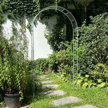 가든아치 장미 아치 게이트 터널 전원주택 담장 지지대 대형 철제 펜스, 1개, 그린