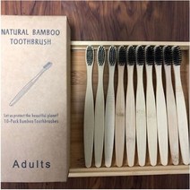 뱀부숯칫솔 10P 클린 블랙 칫솔 명품치솔 미백 숯 칫솔, 원컬러