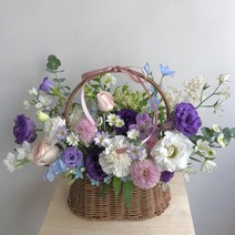 부산지역만 가능 부산꽃집 보라꽃바구니 중형사이즈 사하구꽃배달, 매장픽업