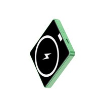 보조배터리 마그네틱 대용량 외장 배터리 USB 휴대용 휴대폰 충전기 샤오미 무선 20W 10000mAh, 1.green