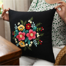 프랑스자수 쿠션커버 DIY 세트, 5번, 1개