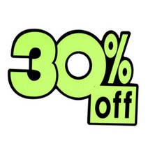 편의점 30프로 OFF POP 메모 접착식 쇼카드 90x65mm 7P