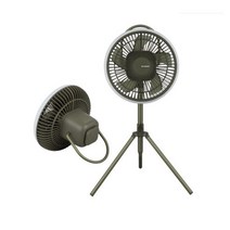 이엑스파워 캠핑용 선풍기 무선 충전 팬 ECF-9 9인치 LED 리모컨 좌우회전 가방 케이스 포함 차박 타이머, 카키