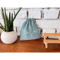 [라미니팅] 코바늘DIY 블랑파우치 패키지, 아이보리