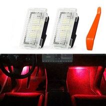 테슬라 모델 3 Y S X LED 인테리어 풋웰 라이트 퍼들 도어 전구 업그레이드 트렁크 램프 선물, 01 For Tesa Red 2PCS