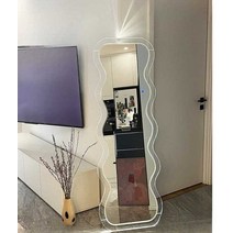 웨이브 전신 거울 독특한 창의적인 거실용 가정용 업소용 카페용, (글레이셔) 160x60 차징 모델