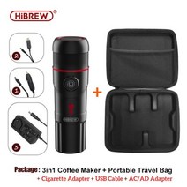 HiBREW-자동차 및 가정용 휴대용 커피 머신 DC12V 프레소 메이커 넥스프레소 돌체 포드 캡슐 파우더 H4 에 적합, 폴란드, 미국, 2 Adapter 1USB  BAG