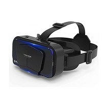 VR SHINECON 가상 현실 헤드셋 3D 안경 헬멧 TV 영화 및 비디오 게임용 고글 호환 iOS Android 지원 4.77인치