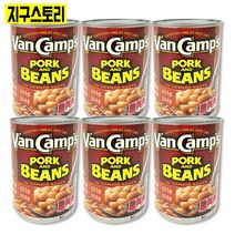 (무료배송)밴캠프스 포크앤빈스 425gx6통 콩 통조림, 425g, 6개