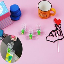 더드림도매수입 동물집게 개구리 소품 문서 플라스틱 집게 1P, 혼합색상