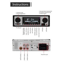 블루투스 자동차 라디오 빈티지 듀얼 노브 MP3 플레이어 FM 튜너 스테레오 USB AUX 클래식 자동차 레트로 오디오 수신기 스피커 액세서리