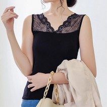 레이스 레이어드 슬리브리스 2way 여성나시 여름나시추천 나시티 교복나시