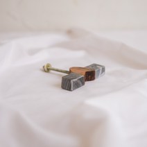 엔틱and데코 Stone Knob-12(Gray) 우드&대리석 가구 싱크대 서랍장 붙박이장 신발장 손잡이 1홀