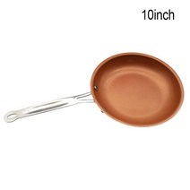 TEENRA 붙지 않는 구리 프라이팬 주방 프라이팬 세라믹 코팅 및 유도 식기 세척기 안전, 10인치, 하나, 1개