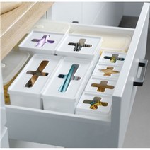 십자 정리함 비닐 빨대 위생장갑 소품 정리함 십자 케이스, 직사각-대