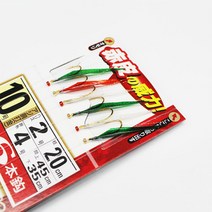 월척조구 볼락 열기 외줄낚시 바늘 카드채비 10본