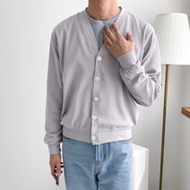 엠앤디 남성 드롭숄더 와이넥 가디건
