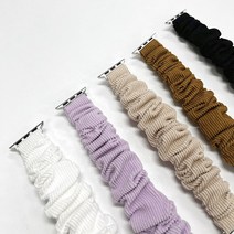 지바 애플 워치 호환 스크런치 스트랩 38/40/41/42/44/45 블랙 가죽 기본 7 6 5 4 3 2 SE 스포츠 실리콘 슬림 밴드 더블, 화이트, 38/40/41mm