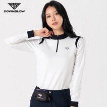 기능성 골프웨어 FW 여성 반집업 긴팔티셔츠 화이트