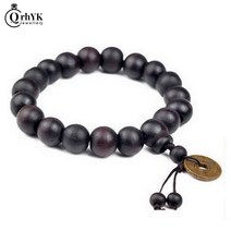 불교 부처님 남자의 나무 부처 팔찌 주 티베트 말라 매력 행운의 손목 팔찌