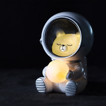 우주인 동물 고양이 곰돌이 LED 무드등 수면등, B(곰돌이)