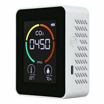 공기질측정기 이산화탄소 일산화탄소 가정용 미세먼지 VOC 파티클 측정기 다기능 168, 이산화탄소 검출기 흰색 1