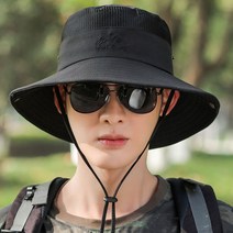 시크벤 MS 상단메쉬 등산 모자 남자 골프 낚시 남성 자외선 차단, 블랙