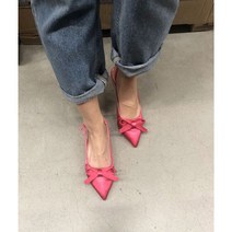 (무배/있는 재고만 sale) 여성미 뿜뿜 새틴 실크 리본 셀프 웨딩 스냅 촬영 피팅 카메라 핫핑크 화이트 블랙 블루 공단 비비드쨍한컬러감 발이편한 스틸레토플랫슈즈 1.5cm