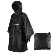 아웃도어 레인 코트 방수 레인 코트 서바이벌 판초 반사 스트랩 야외 캠핑 텐트 매트 사냥 하이킹 방수 판쵸, 중국, 블랙 스타일