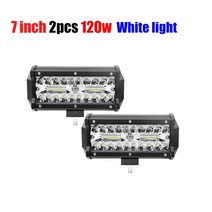 ATV바이크 오토바이부품 노란색 빛 7 인치 120W 콤보 Led 라이트 바 스팟 플러드 빔 4x4 12V 24V 4WD Barra LED 헤드 자동 보트 SUV ATV, [03] 2PCS 120w, 03 2PCS 120w