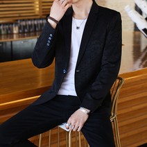 남자자켓 정장룩 꾸안꾸 원버튼 콤비수트