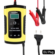 자동차배터리충전기 점프스타터 차량밧데리 펄스 수리 지능형 오토바이 납산 12V 6A 자동 모토 리드 디지털 LCD 디스플레이, 03 EU Plug  A