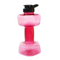 휴대용 Dumbell 대용량 병 마시는 병 Dumbell 모양 물병 바벨 가정 및 체육관 운동 운동 장비, 1500ml 레드
