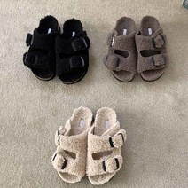 [아이슈즈] 여성 부클 코르크 털슬리퍼 103028