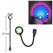촬영조명 유튜브촬영장비 사진조명 룩북촬영 USB LED 일몰 램프 야간 조명 프로젝터 사진 벽 분위기 장식, 02 Purplish blue_01 Usb plug