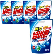 해피유니몰 무궁화 파워 넘버원 찬물전용 가루세제 세탁세제 800g, 5개