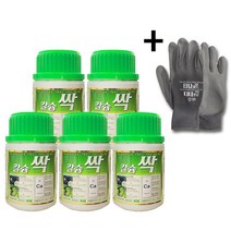 칼슘비료 200ml 5병 코리아아그로 칼슘 영양제 화분 화초 고추 배추 마늘 양파 모두싹 혼용 가능 무름병 무름증 배추 썩음병, 칼슘싹200ml 5병 + 장갑