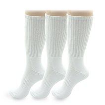 윌리엄리 남성 왕발 빅사이즈 스포츠 도톰양말 3족 묶음 세트, 화이트