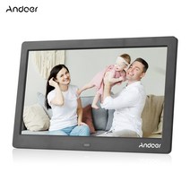 디지털 액자 Andoer 10 인치 와이드 LCD 화면 사진 프레임 MP3 MP4 비디오 플레이어 시계 달력 기능 2.4G 원격 제어, 01 Standard