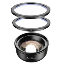 스마트폰 카메라 렌즈 필터 단망경 고정 클립 삼발이 키트 APEXEL 100mm 매크로 폰 4K HD 슈퍼 매크로 CPL 스타 for iPhonex xs max s9 163, CPL 스타 필터 포함