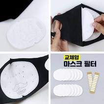 3중 필터마스크 교체부착형 리필마스크 한팩10매입, 블랙필터