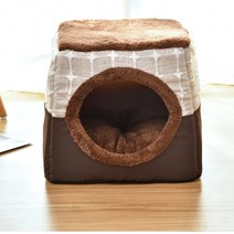 space Capsule cat bed soft kennel tent bed winter 따뜻한 동봉 빌라 고양이 집 텐트 애완 동물 강아지 편안한 침대 고양이 용품, 커피, l-35x33x30cm, 협력사
