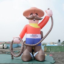 대형 이벤트 사용자 지정 서 부 소품 풍선 만화 카우보이 문자 모델 광고 송풍기와 함께, 02 4mH 13.2ft