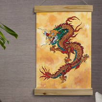 tm992-우드스크롤_40CmX60Cm-행운을부르는용그림, 2.청룡