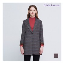 [올리비아로렌] 체크 슬림라인 롱 자켓_VOPFUVW9231
