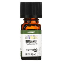 아우라카시아 순수 에센셜 오일 유기농 베르가못 7.4ml(0.25fl oz)