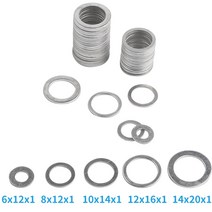고무바킹 고무패킹 캡 실리콘패킹 알루미늄 와셔 개스킷 세트 100 개 6x12x1mm 10x14x1mm 플랫 금속 씰링, 01 20Pcs_04 12x16x1mm, 01 20Pcs_04 12x16x1mm