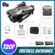 입문용 촬영용 미니 드론 새로운 Z908 프로 드론 와이파이 FPV 미니 4K HD 전문 듀얼 카메라 3 면 장애물, 11 Black 720P 2B