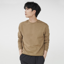 By파크랜드 엔디프 올리브 크루넥 컬러풀 기모 스웨트 셔츠.GTL21427
