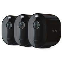 Arlo Pro 5S 2K 스포트라이트 카메라 - 3팩 보안 무선 실외 듀얼 밴드 Wi-Fi 컬러 나이트 비전 양방향 오디오 주택 카메라 개조 블랙 VMC4360B, White_1 Cam